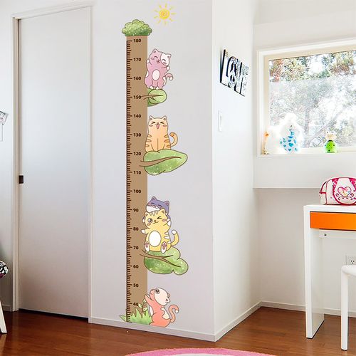 卡通儿童房宝宝测量身高贴纸墙贴画卧室房间布置墙面装饰墙纸自粘