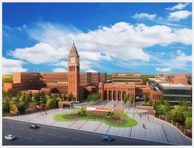 石家庄市第二中学校园景物图