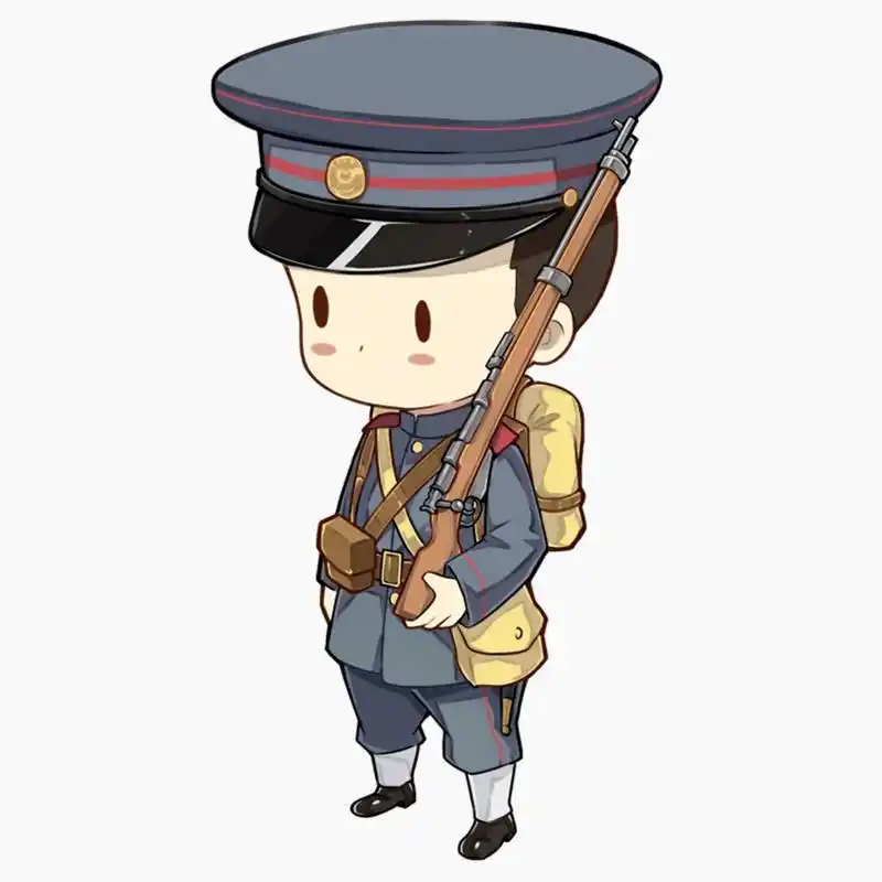 q版新军 q版的新建陆军,大清1905式军服,也是中国历史上非常具有代表