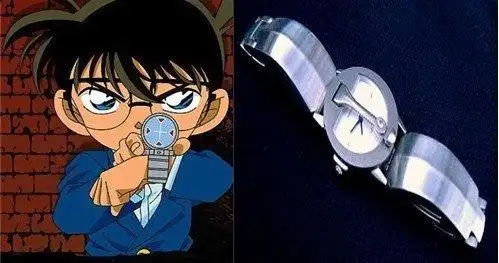 柯南手腕上的麻醉枪手表了,每次"沉睡的小五郎"出现,都少不了它.