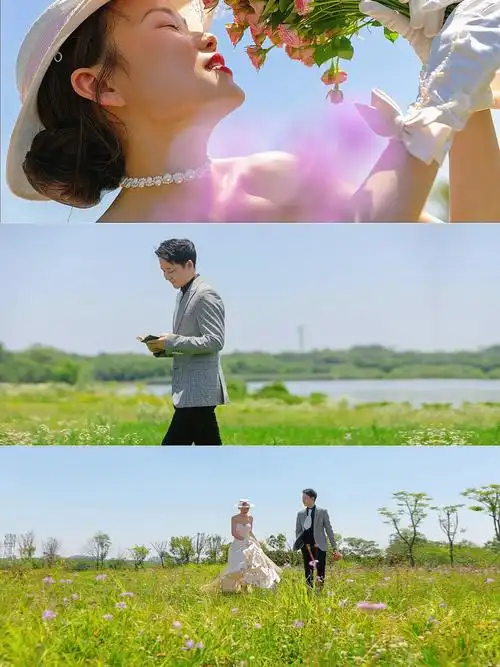 成都婚纱照夏天一定要去拍的花花和草地