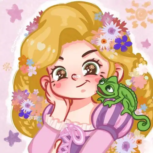 原创无偿|迪士尼公主头像-长发公主94乐佩