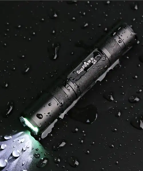 supfire神火小迷你强光手电筒家用微型超亮远射可充电防身防狼s5a黑色
