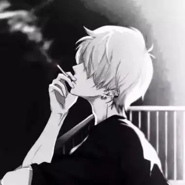 黑暗系颓废男头像(17)