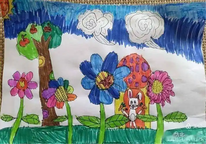 讲好防疫故事一年级画中画作品展