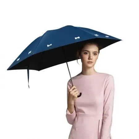 banana under蕉下air纯色超轻防晒太阳伞(三折伞樱花粉)