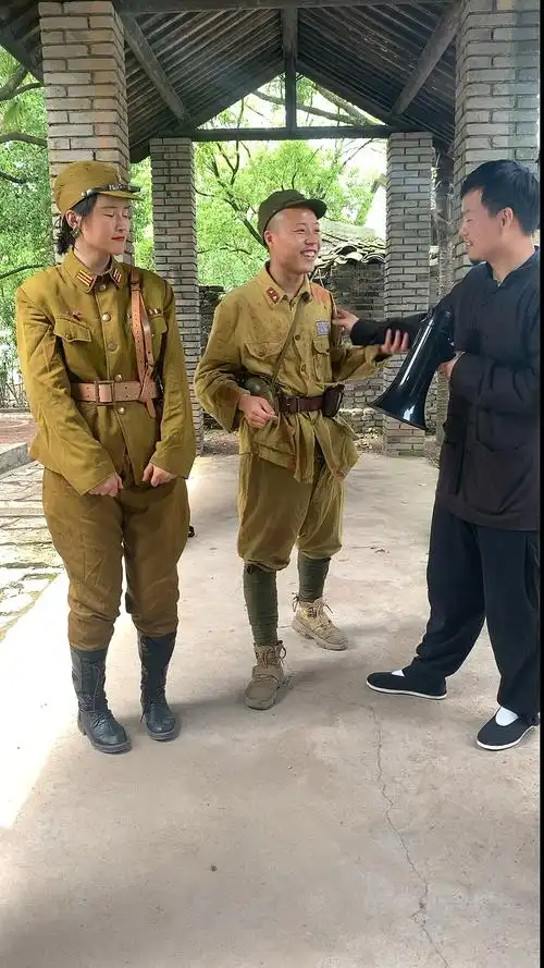 剧组演员拍戏现场