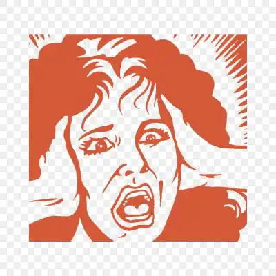 插图着急抓住头发大叫