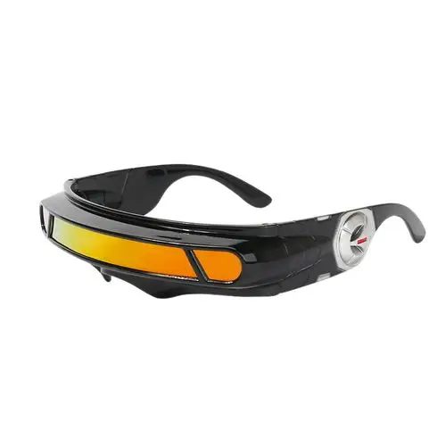 科技未来感站长方形墨镜战警潮人前卫炫彩偏光太阳眼镜