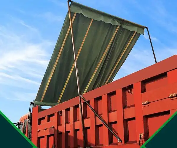 河南自卸车环保盖自动篷布后八轮电动篷布环保盖自动盖电动卷篷式甩杆