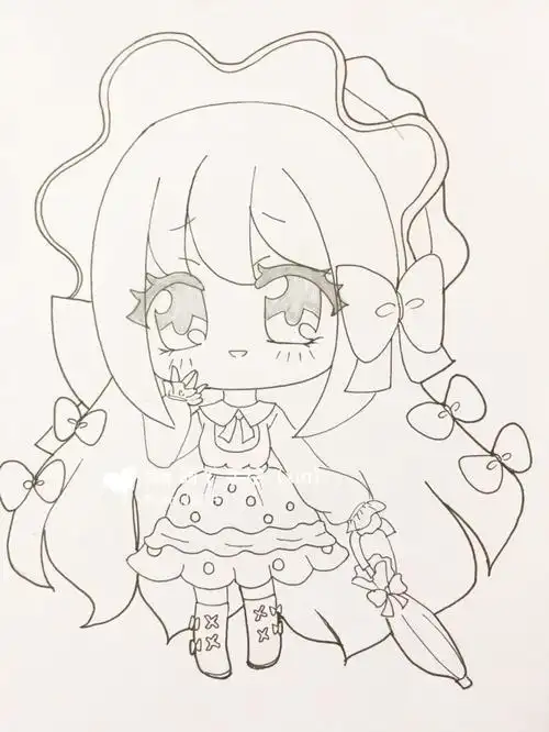 q版女孩绘画萌萌哒简笔画