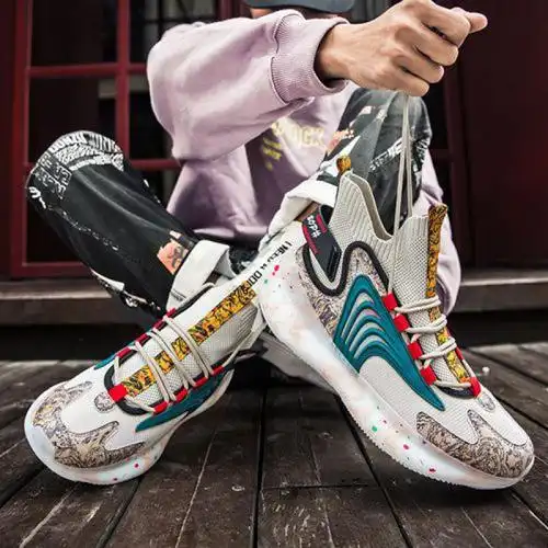 邦塞斯男鞋高帮鞋男网红椰子篮球运动鞋子男潮鞋大码潮牌春季潮流袜子