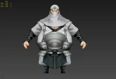 q版 古风 国风 武侠 仙侠 胖子 蒙面 刺客 白衣男