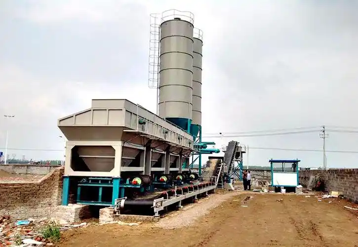 有限公司承接一条20公里的路面施工,采购我司wbz600水稳拌合站设备