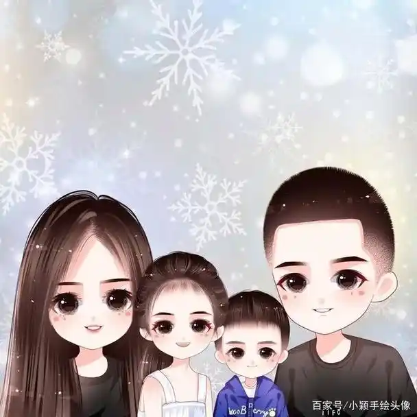 全家福卡通头像 #每一个幸福瞬间都值得被记录 #愿天下父母 - 抖音