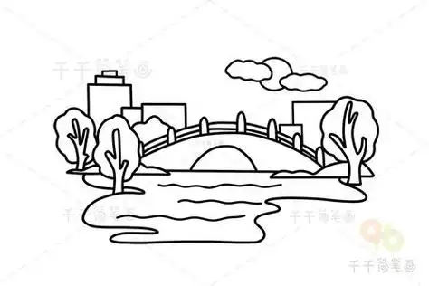 美丽的公园风景简笔画公园简笔画图片大全花园一角公园简笔画图片大全