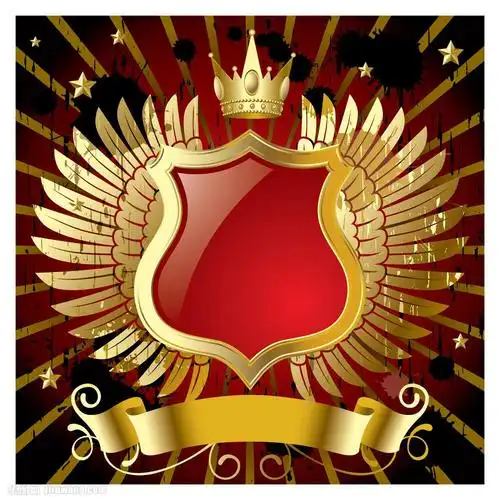 金色皇冠翅膀相框矢量素材下载(图片id:759040)_-边框相框-矢量素材