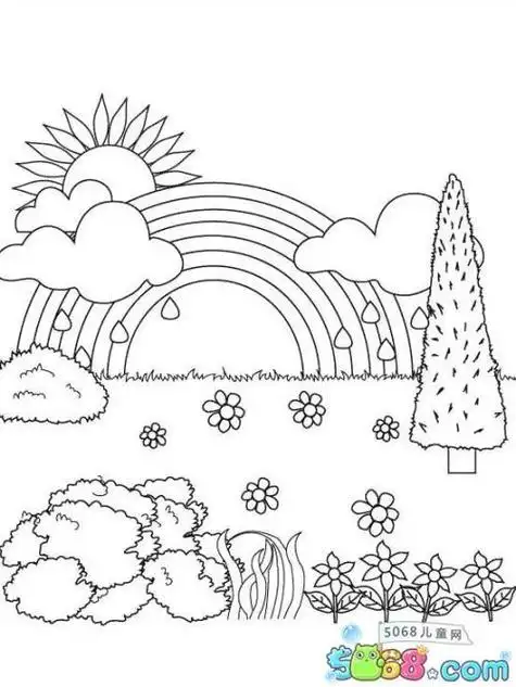 风景简笔画a3纸