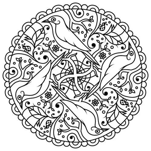 矢量手绘黑白猫图案