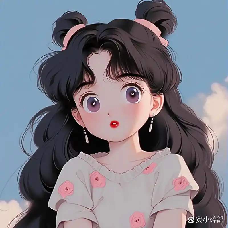 可爱女生头像:丸子头小仙女