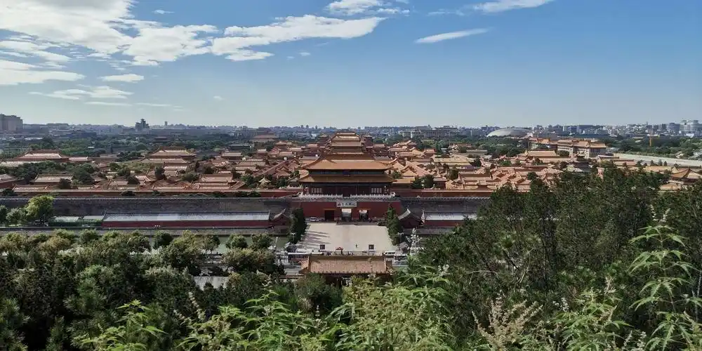 从后面俯瞰紫禁城.