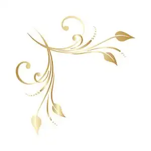 金色花边装饰免抠素材