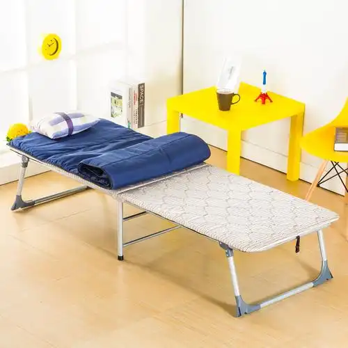 bx折叠床单人硬木板床薄海棉垫午休床办公室午睡床轻便简易儿童床_不