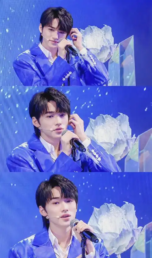 宋亚轩蓝色西装造型随拍