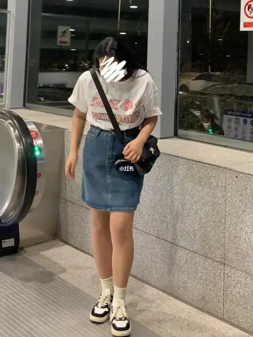 158120小个子微胖女生显高显瘦短袖穿搭