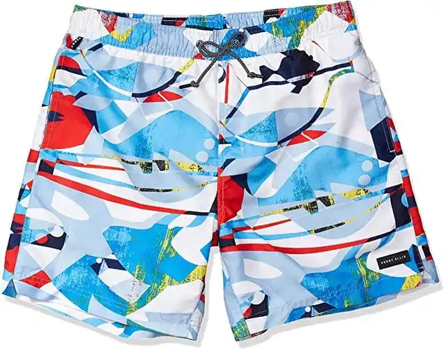 perry ellis 男式印花防水游泳短裤