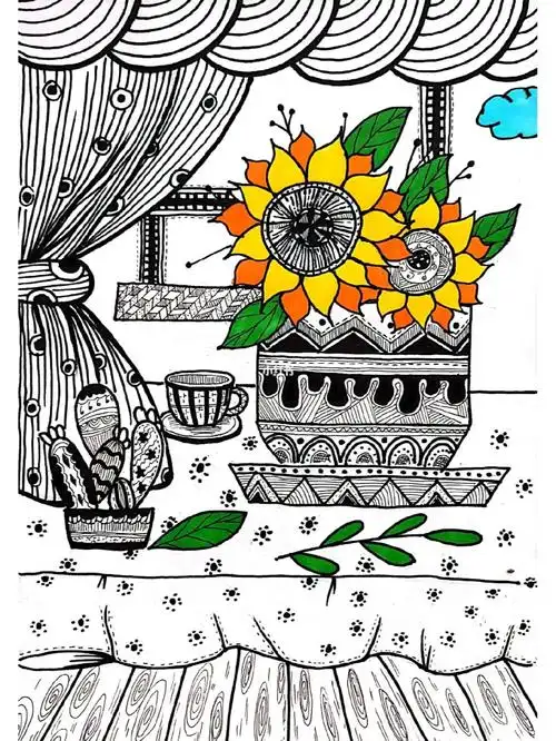 黑白点线面装饰画