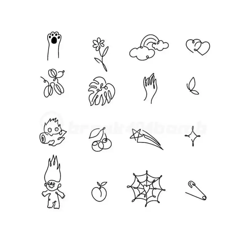 小图案纹身|线条小清新纹身(二) 适合试水体验纹身的朋友 #杭州纹身