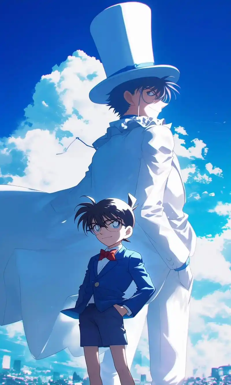 壁纸来啦～#名侦探柯南 #怪盗基德 #工藤新一 #名柯漫剪 - 抖音