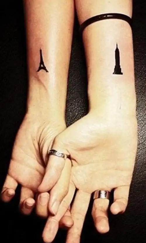 执手一生情侣纹身