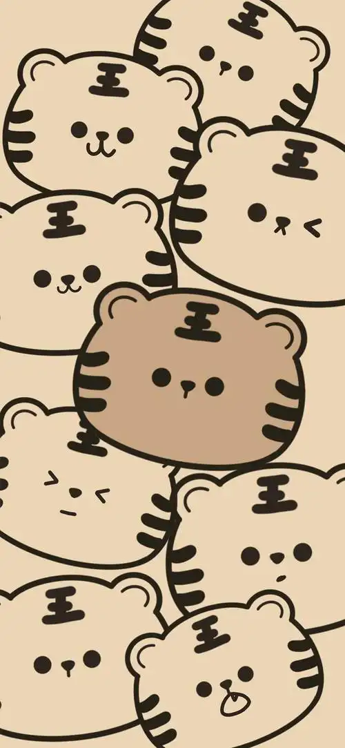 卡通呆萌小老虎壁纸