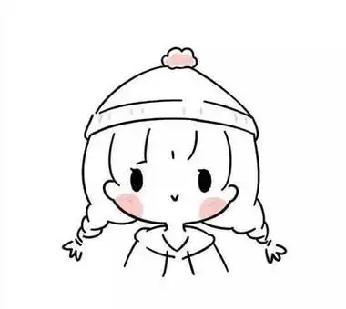 可爱呆萌少女简笔画