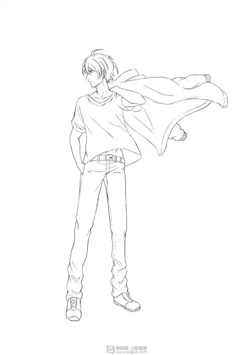 动漫人物衣服的画法学习训练 - rh09276-古黑曜 - 轻微课