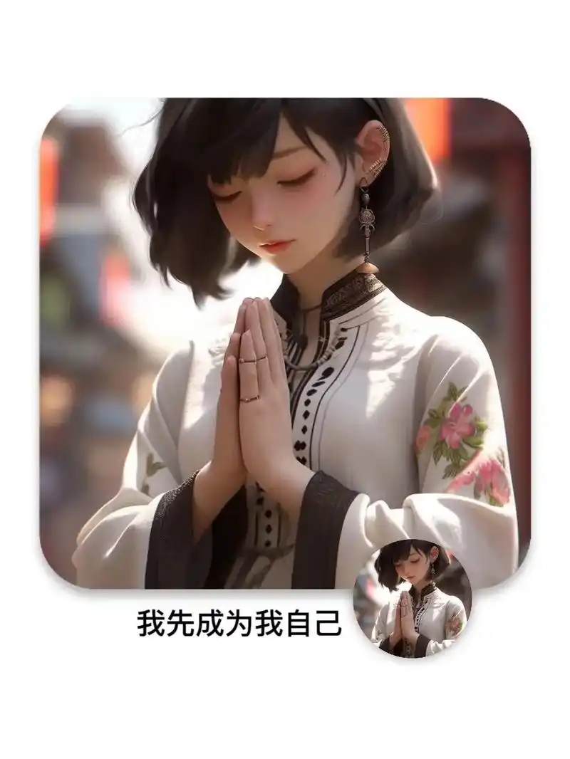 双手合十祈福你我一切安好#古风头像 #优质头像 #国学文化 - 抖音