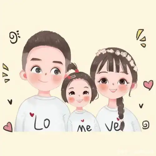 全家福年味头像一家三口四口动漫头像简单又好看