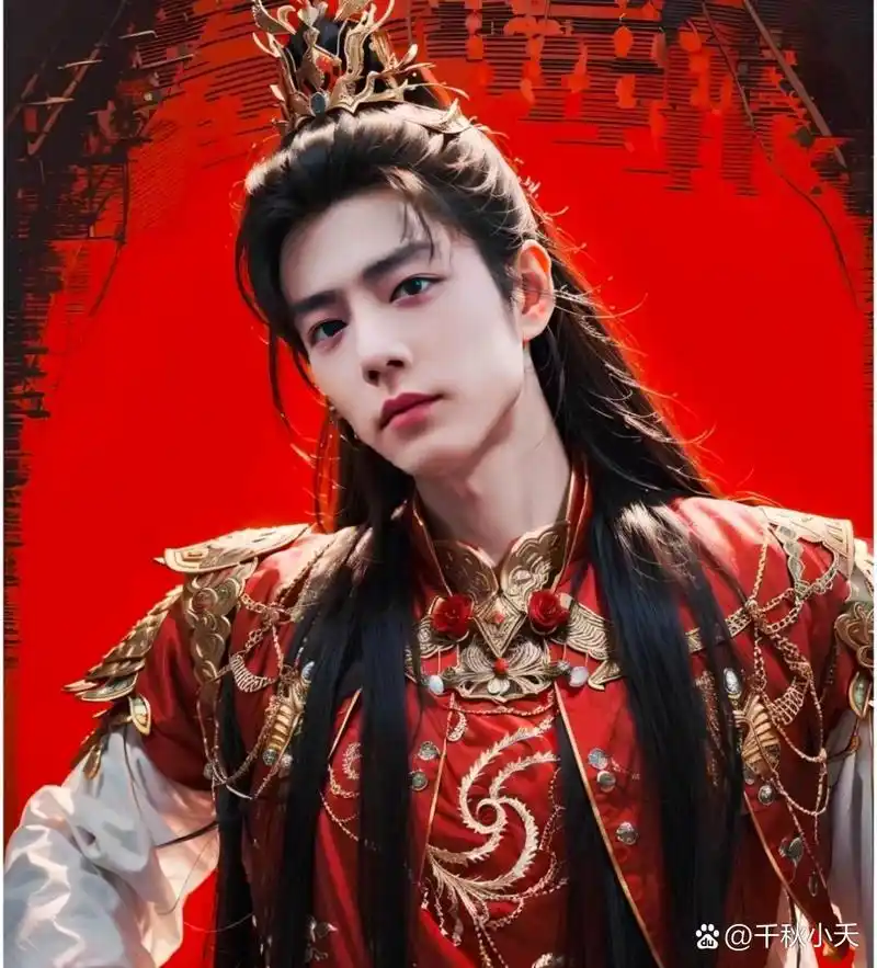 网友p图,肖战的俊美王爷造型,矜贵痞帅,桀骜不驯,谢景行此刻有脸了.