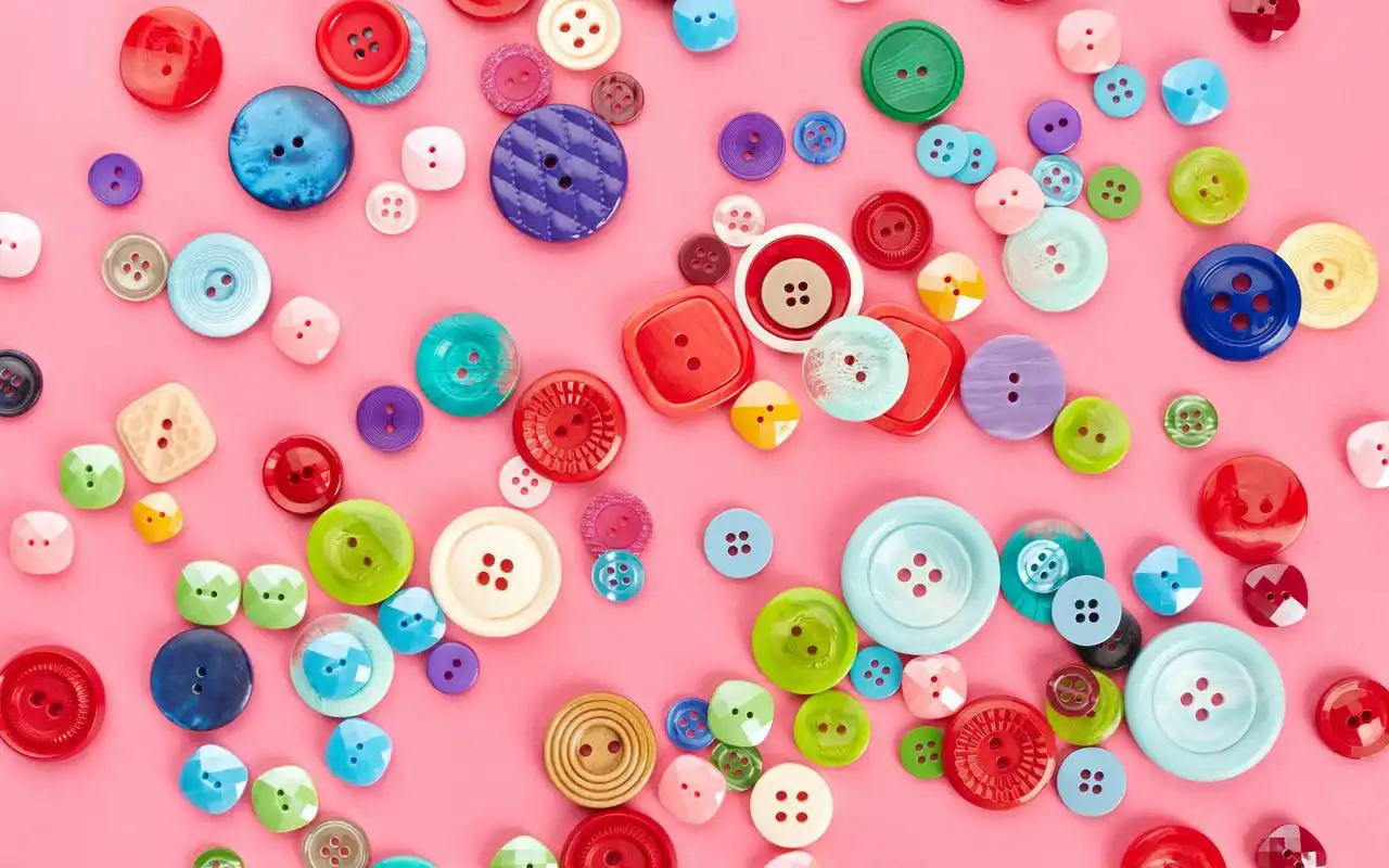 精选彩色纽扣扣子图片高清电脑壁纸