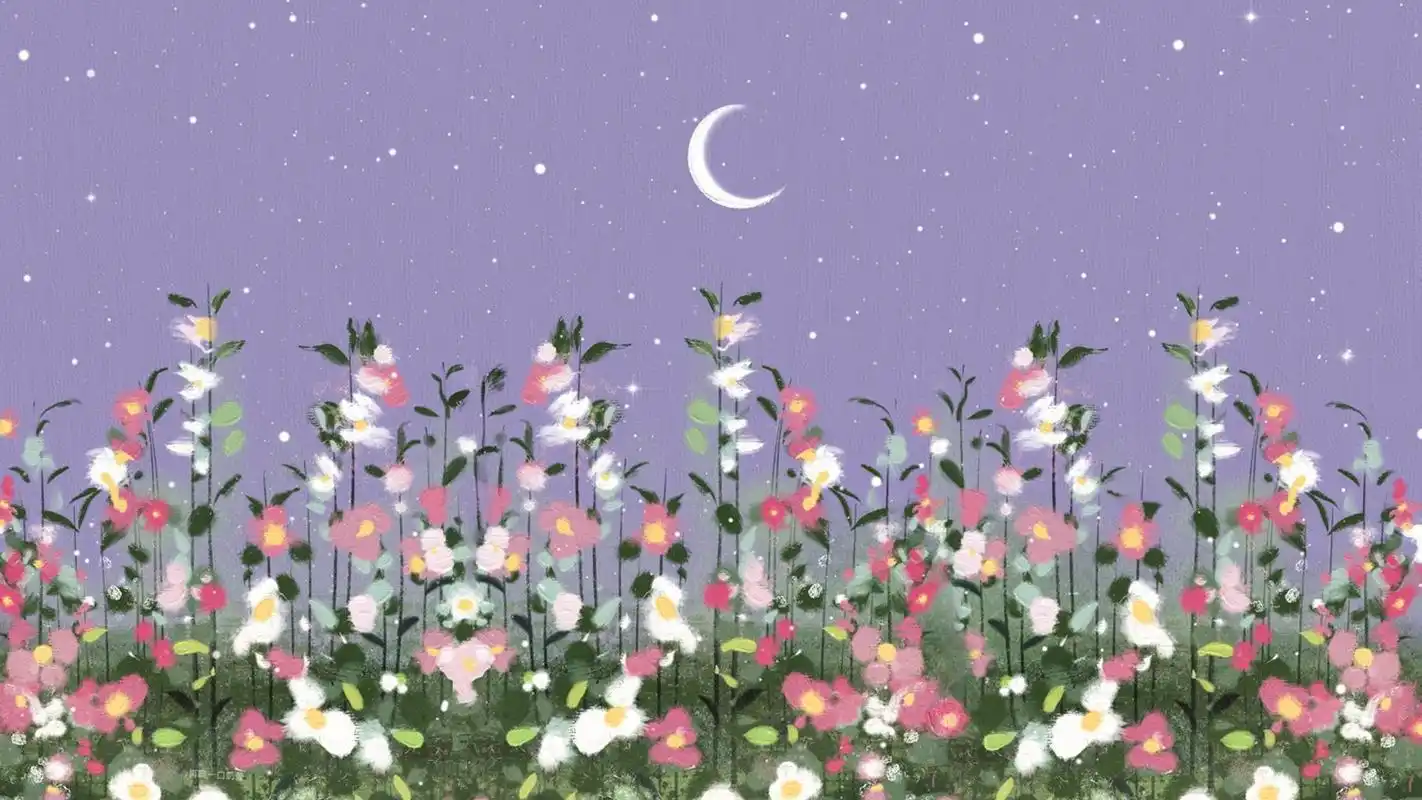 ins风可爱少女心油画质感手绘,艺术壁纸-回车桌面