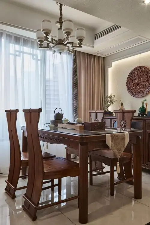 130平新中式三室住宅公寓装修案例_最美新中式,一场10年的"设计友谊"