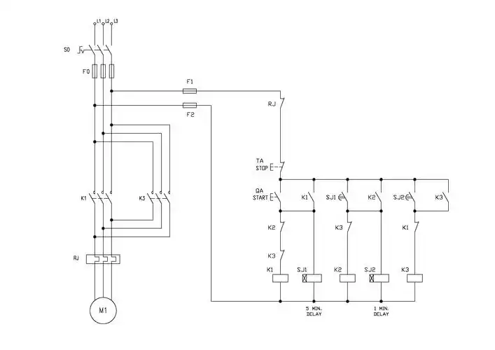 电动机时间继电器控制原理图