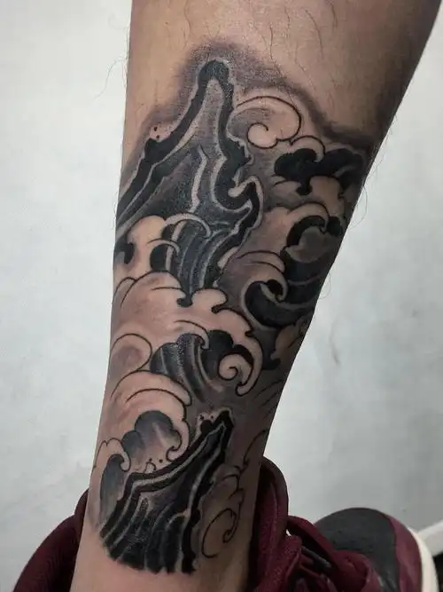 浪花_纹身图案手稿图片_ 浊的纹身作品集