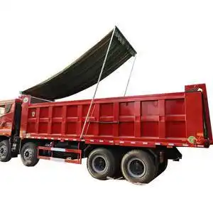 渣土车自动篷布全套配件滑轮自卸车电动卷蓬盖货车甩杆式篷布全套