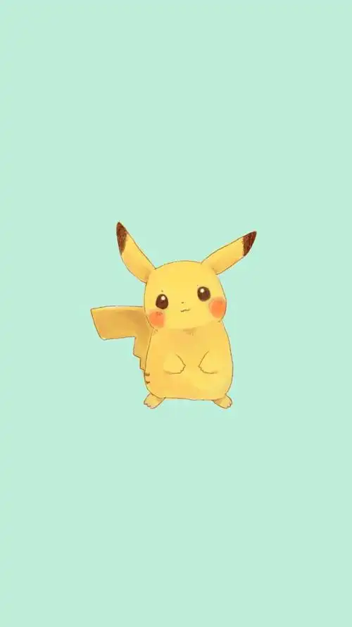 可爱 简单 萌物 卡通皮卡丘#手机壁纸"