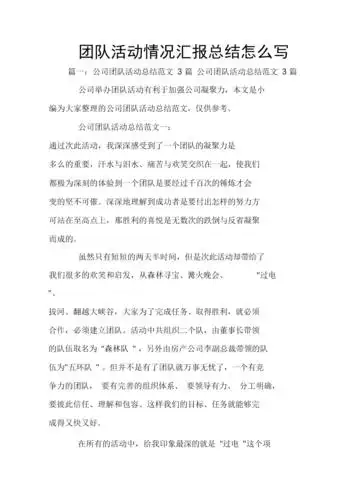 团队活动情况汇报总结怎么写.docx 43页