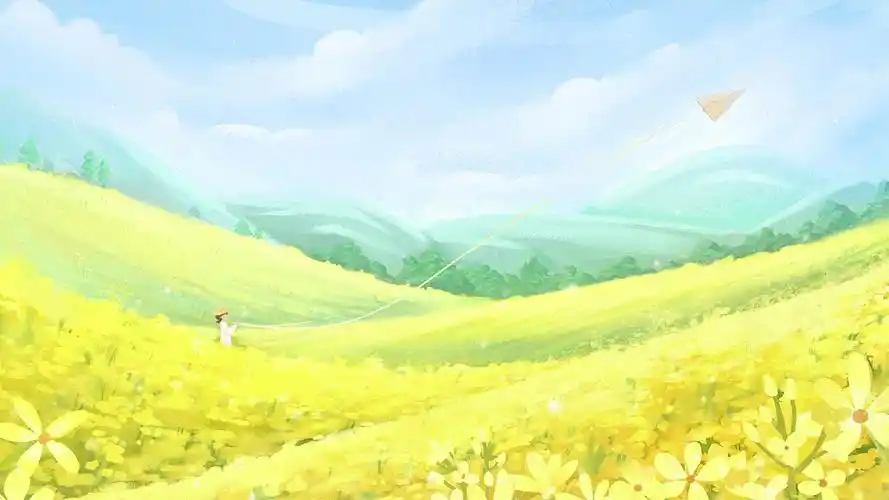 绿色简洁横版春天视频背景ae模板春天背景视频素材