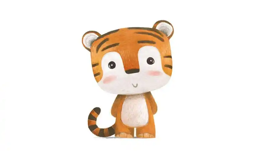 一组会卖萌的动物手绘插画,形象呆萌可爱